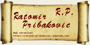 Ratomir Pribaković vizit kartica